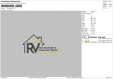 Rv Text Embroidery File 6 sizes