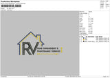 Rv Text Embroidery File 6 sizes