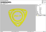 Rx7text Embroidery File 6 sizes