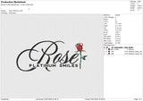 Rose Platinum Embroidery File 6 size