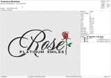 Rose Platinum Embroidery File 6 size