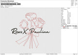 Rose X Paulina Embroidery File 6 size