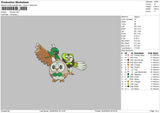 Rowlet Embroidery File 6 sizes