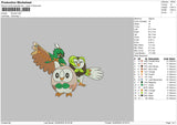 Rowlet Embroidery File 6 sizes