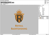 Royaltext 2306 Embroidery File 6 sizes