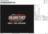 SALGADO TIRES SMALL Embroidery File 6 size