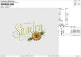 SANDRA Embroidery File 6 size