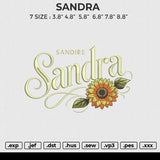 SANDRA Embroidery File 6 size