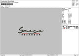Saocotext Embroidery File 6 sizes