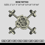 Rose Tattoo Embroidery File 6 sizes