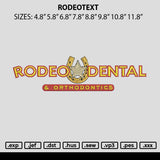 Rodeotext Embroidery File 6 sizes