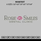 Rosietext Embroidery File 6 sizes