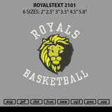 Royalstext 2101 Embroidery File 6 sizes