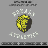 Royalstext 0702 Embroidery File 6 sizes