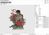 Ryu teppen Embroidery File 6 size