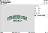 Sacramentotext Embroidery File 6 sizes