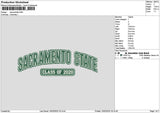 Sacramentotext Embroidery File 6 sizes