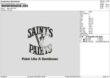 Saintstext 03 Embroidery File 6 sizes