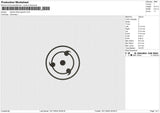 Sasuke Sharingan V2 Embroidery File 6 size