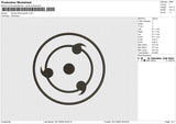 Sasuke Sharingan V2 Embroidery File 6 size