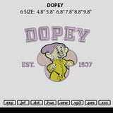 Dopey Embroiery File 6 sizes