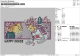 Goku Happy Inside Embroidery