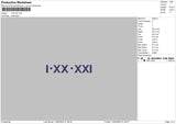 Roman Numerals 1402 Embroidery File 6 sizes