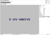 Romans Text 01 Embroidery File 6 sizes
