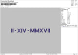 Romans Text 01 Embroidery File 6 sizes