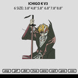 Ichigo K V3 Embroidery File 6 sizes