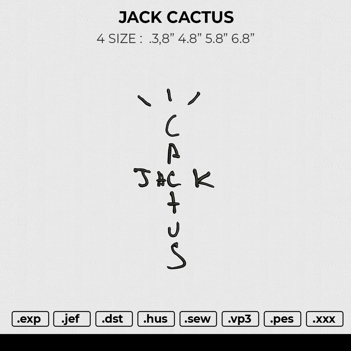 JACK CACTUS Embroidery embrostudio