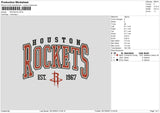 Rockets Embroidery File 6 sizes