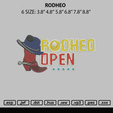 Rodheo Embroidery File 6 sizes