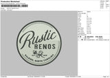 Rustic Embroidery File 6 sizes