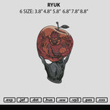 Ryuk Embroidery File 6 sizes