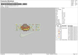 Nike Donut Embroidery File  sizes
