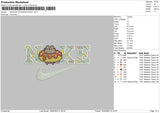 Nike Donut Embroidery File  sizes