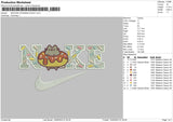 Nike Donut Embroidery File  sizes