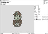 S Mario Embroidery File 6 sizes