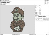 S Mario Embroidery File 6 sizes