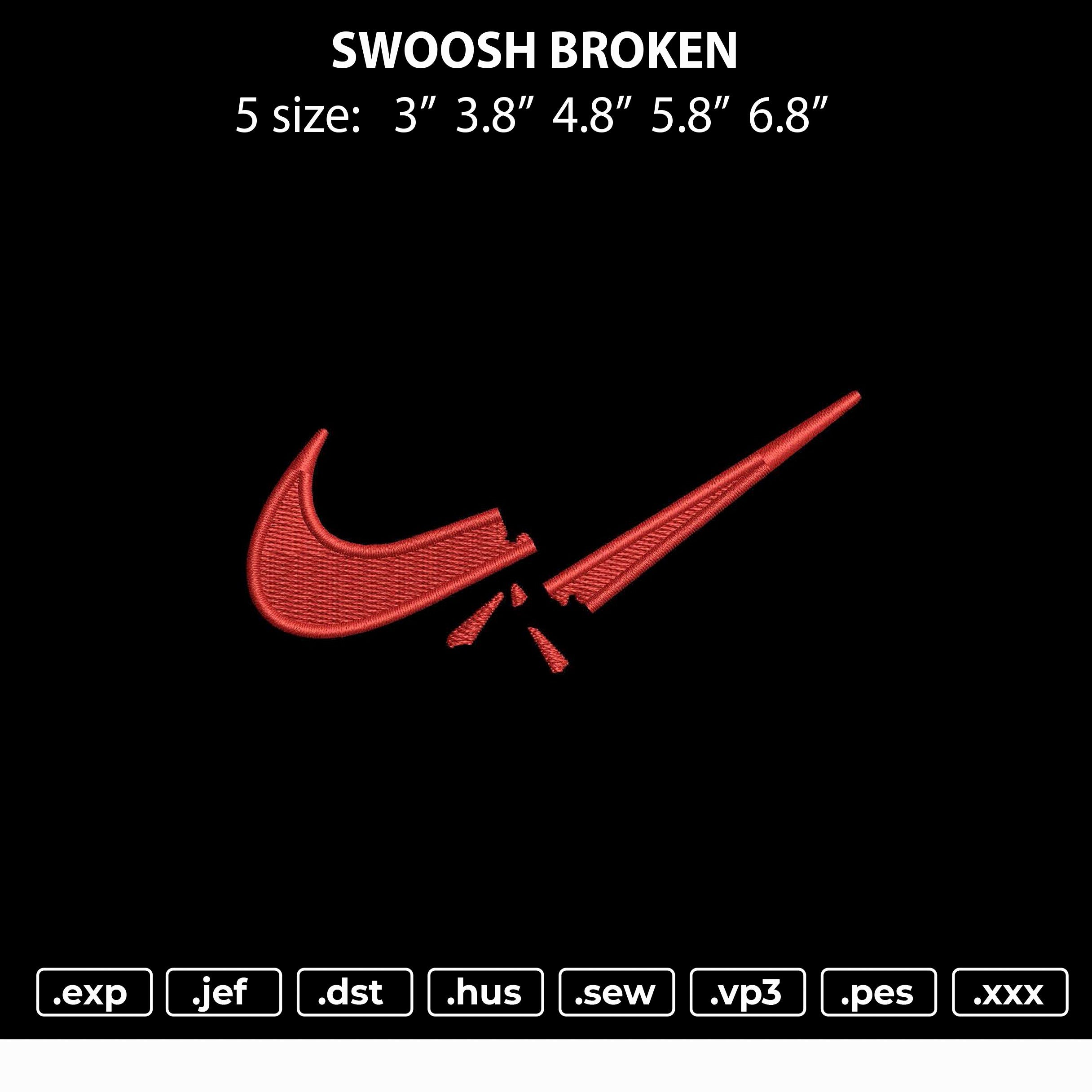 broken nike swoosh hoodie