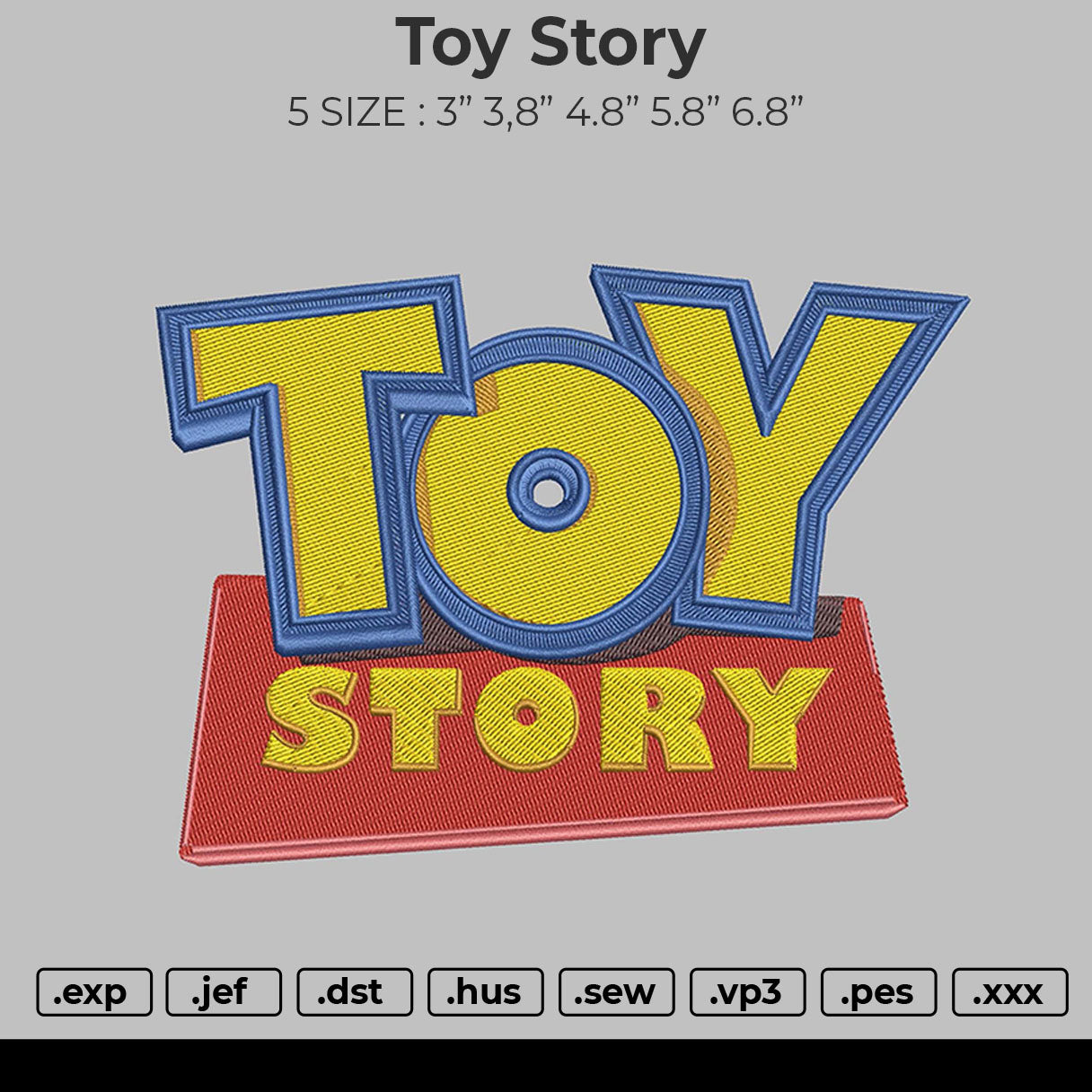 Toy Story Embroidery embrostudio