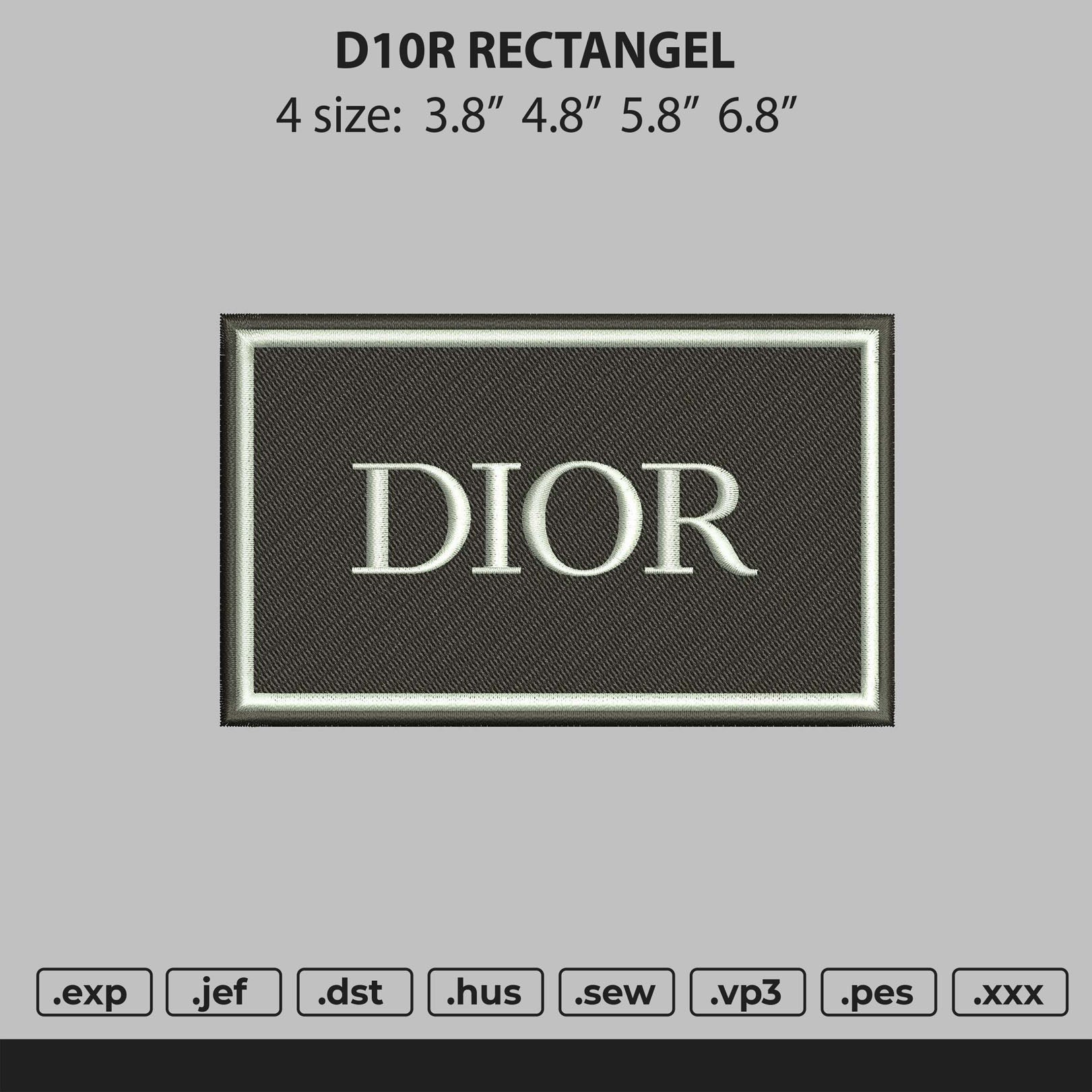 Dior Logo Embroidery Design  Dior Machine Embroidery Patterns