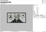 Satoru Rectangle Bw Embroidery File 6 sizes
