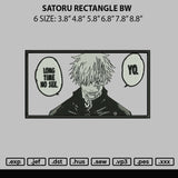 Satoru Rectangle Bw Embroidery File 6 sizes