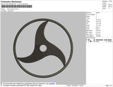 Itachi Eye Bw Embroidery