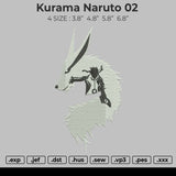 Kurama Naruto 02 Bw Embroidery
