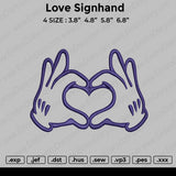 Love Signhand Embroidery