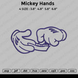 Mickey Hands Embroidery
