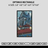 Optimus Rectangle Embroidery File 6 sizes